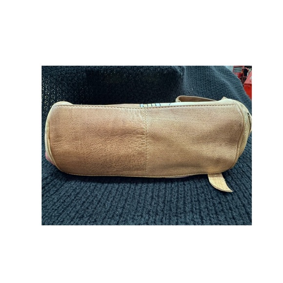 Colorful Abstract Hand Painted Leather Bag - Picture 9 of 11